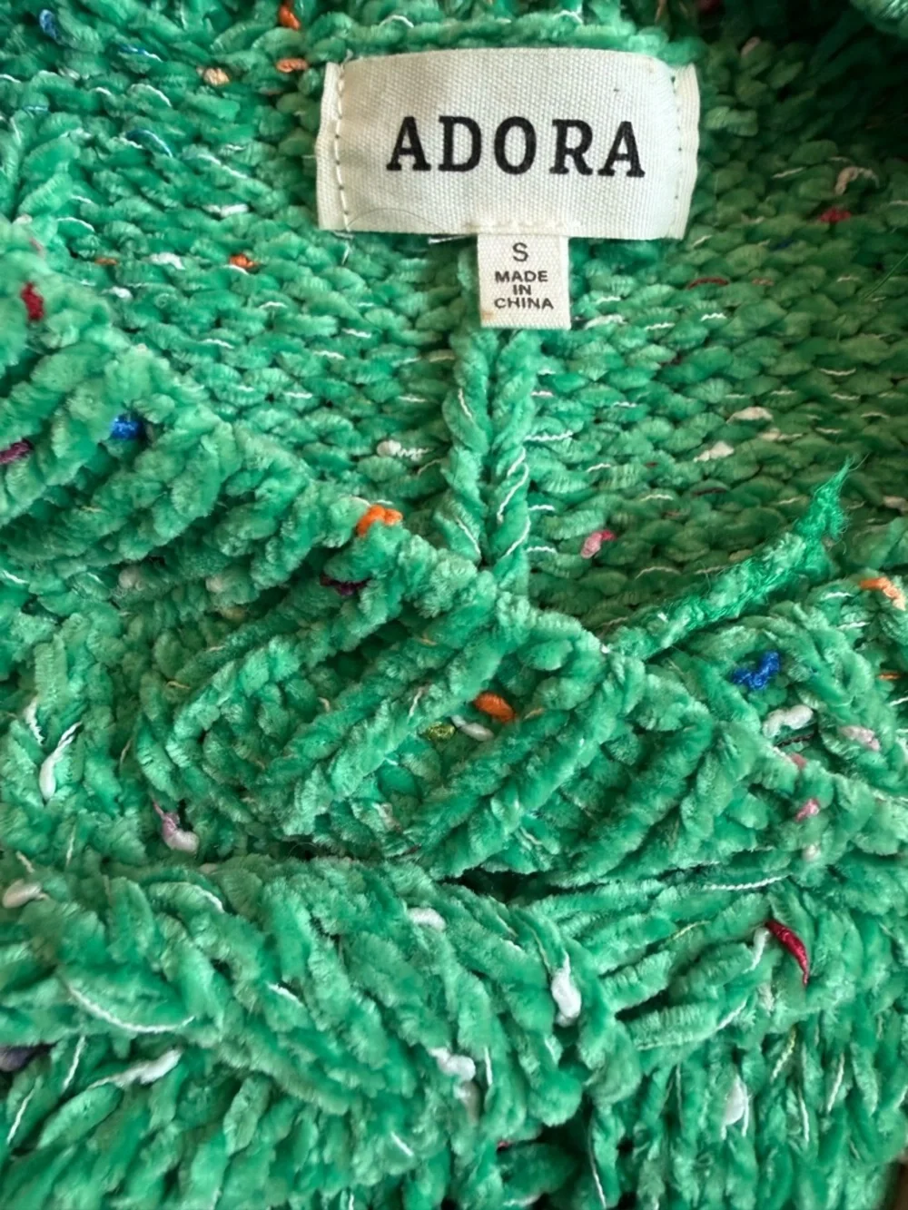 ADORA Emerald Cable Knit Crewneck Sweater - Picture 3 of 4